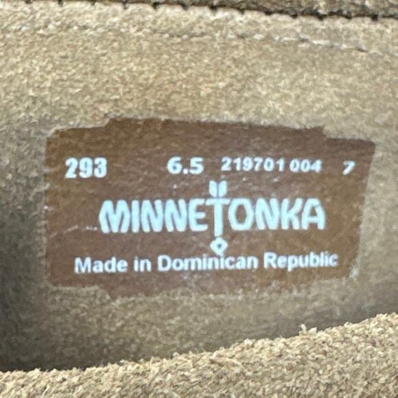 Minnetonka hi top back zip fringe western boot size 6.5 - Picture 3 of 9